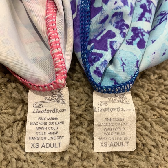Lizatard Leotards x TWO! Sz AXS - Picture 3 of 4